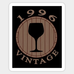 Vintage Wine Lover Birthday 1996 Sticker